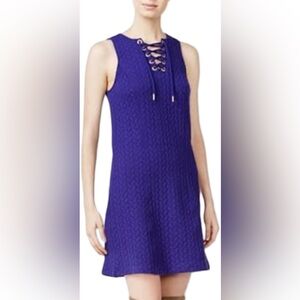 Kensie Royal Blue Sleeveless Textured Mini Dress Small NWT